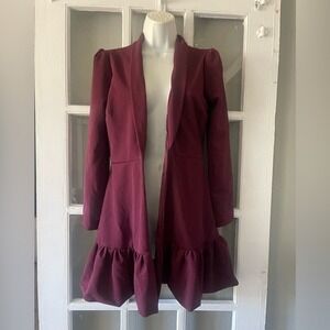 Camilyn Beth Burgundy Jacket Dress